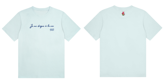 T-shirts Pat JOJO Fantaisie vue recto verso en coloris bleu glace